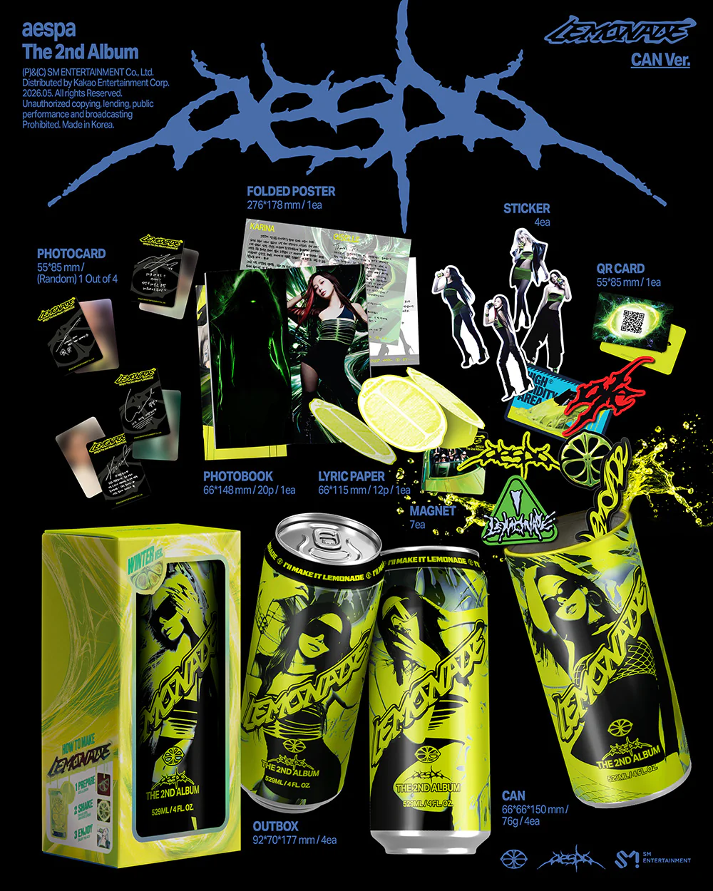 AESPA - 2ND ALBUM [LEMONADE] (CAN VER.) - Image 2