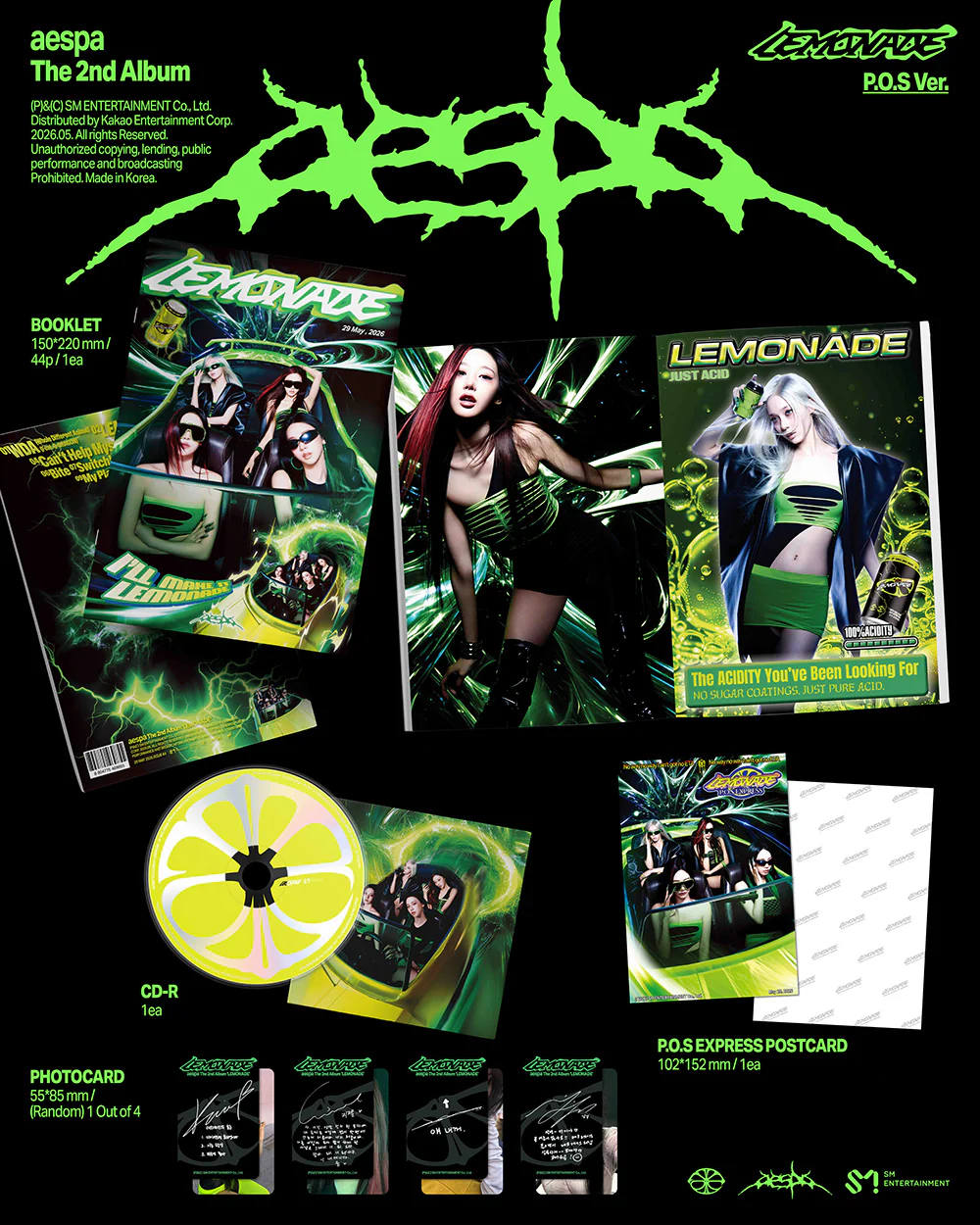 AESPA - 2ND ALBUM [LEMONADE] (P.O.S VER.) - Image 2