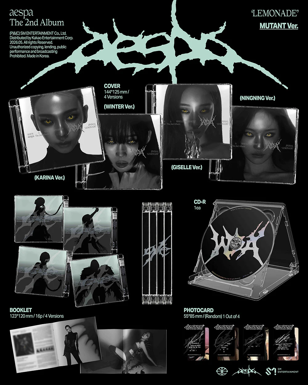 AESPA - The 2nd Album [LEMONADE] (MUTANT Ver.) - YES24 POB - Image 3