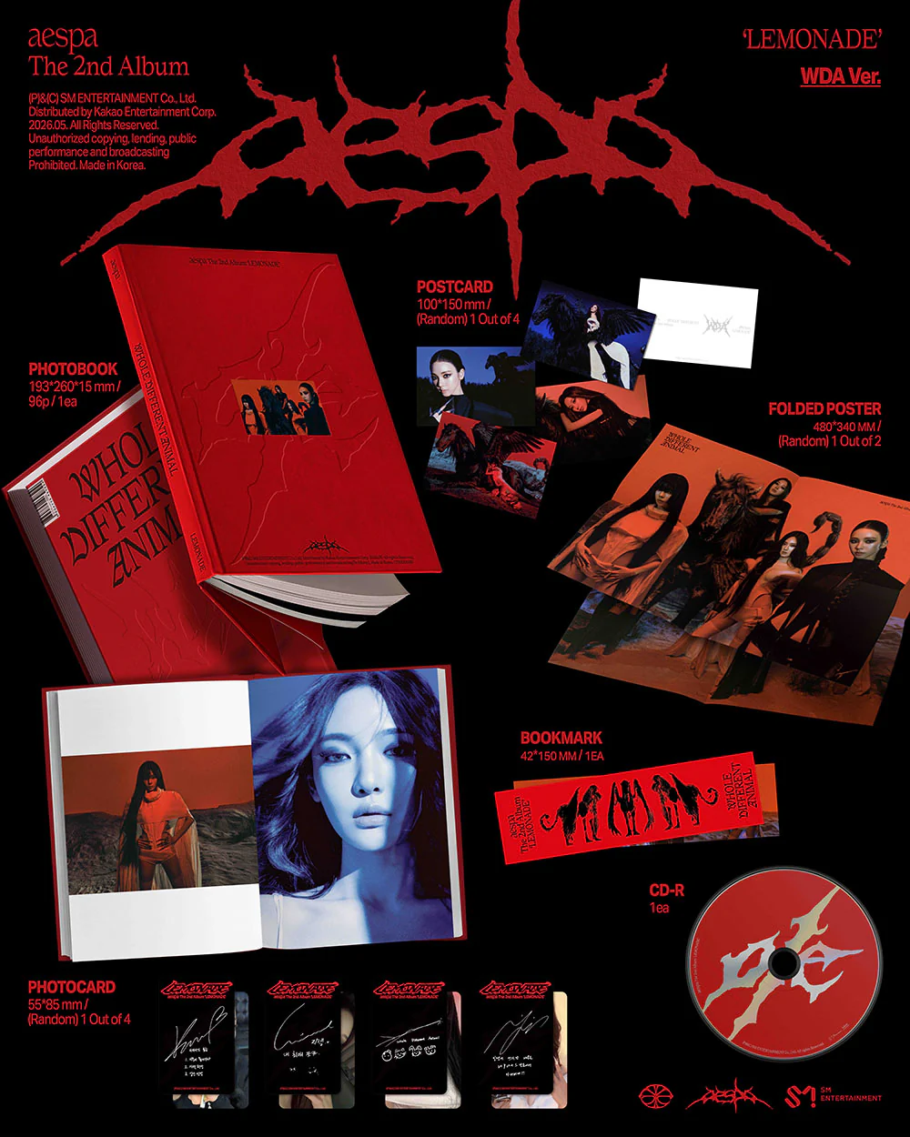 AESPA - The 2nd Album [LEMONADE] (WDA Ver.) - YES24 POB - Image 2