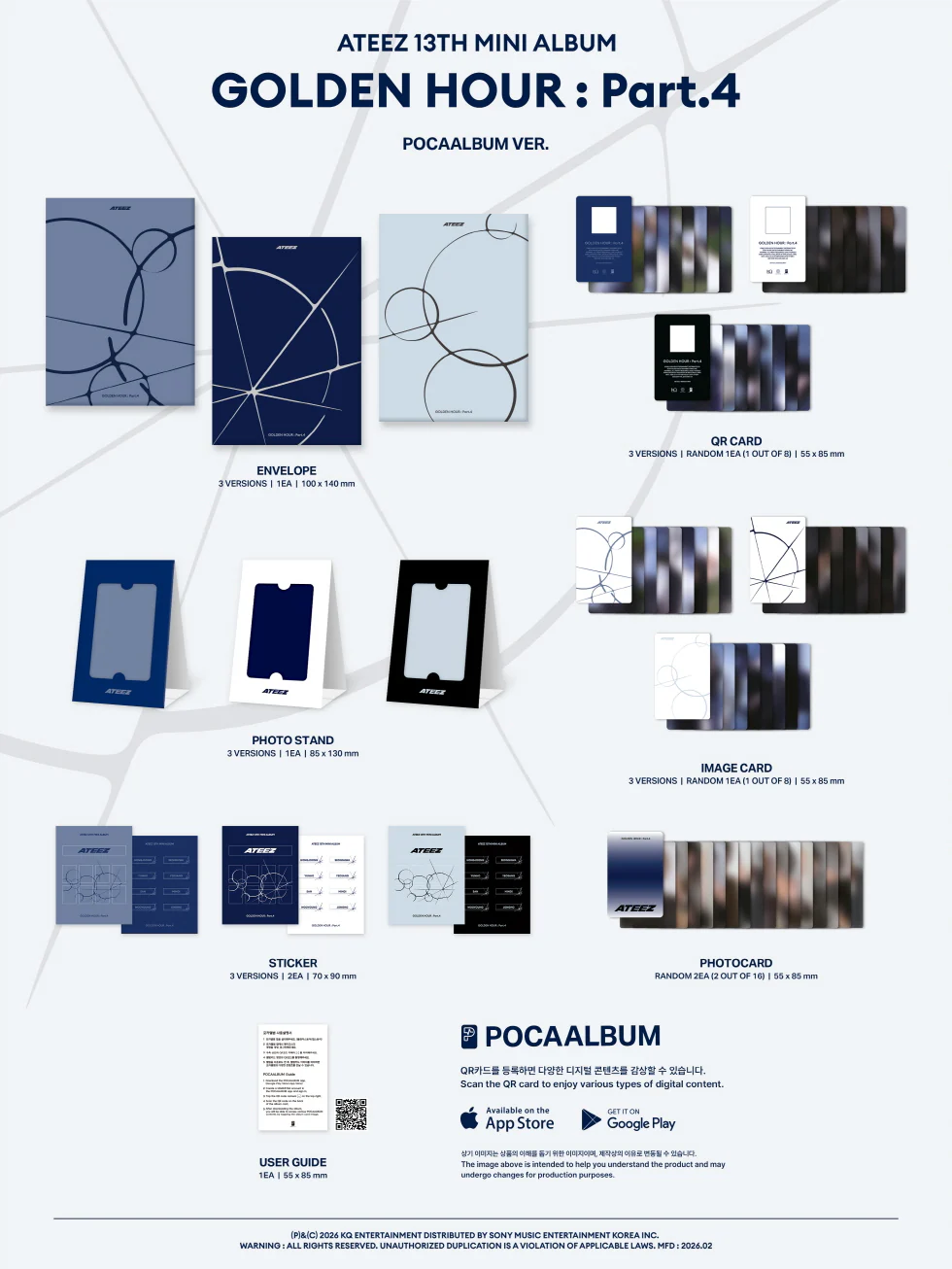 ATEEZ - 13TH MINI ALBUM [GOLDEN HOUR : PART.4] (POCAALBUM VER.) + MAKESTAR LUCKY DRAW EVENT PHOTOCARD - Image 8