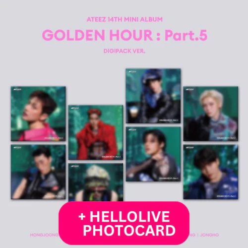 ATEEZ - 14TH MINI ALBUM [GOLDEN HOUR : Part.5] (DIGIPACK Ver.) - HELLOLIVE POB