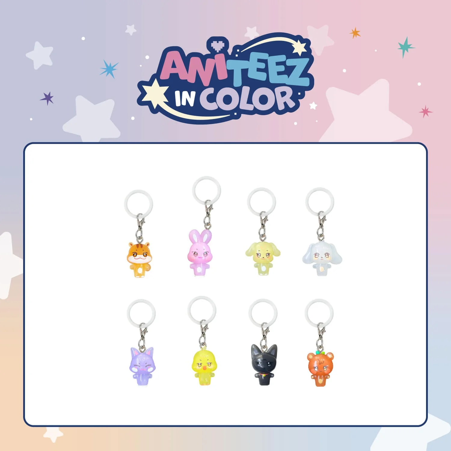 ATEEZ - CLEAR MASCOT CHARM  [ANITEEZ IN COLOR]