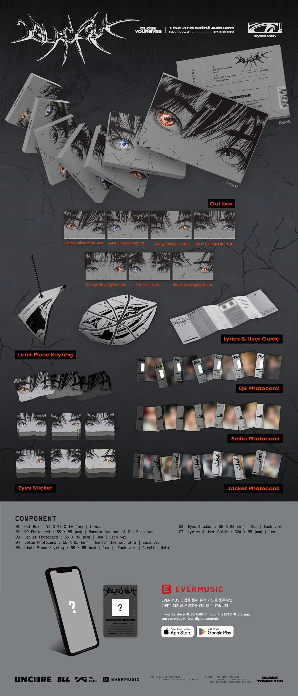 CLOSE YOUR EYES - THE 3RD MINI ALBUM [BLACKOUT] (EYES VER.) - Image 2