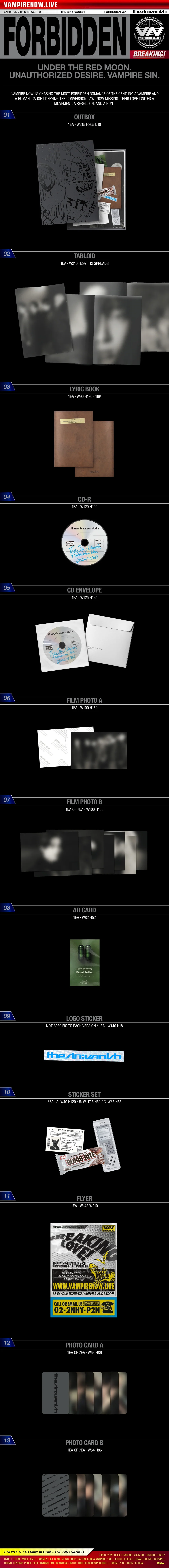 ENHYPEN - 7TH MINI ALBUM [THE SIN : VANISH] (STANDARD VER) - Image 2