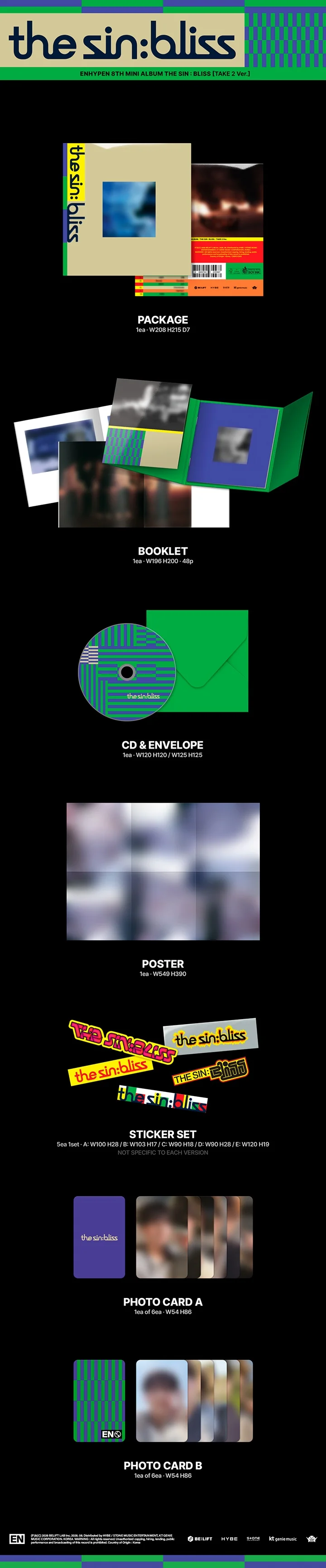ENHYPEN - 8TH MINI ALBUM [THE SIN : BLISS] + ALADIN POB PHOTOCARD - Image 5