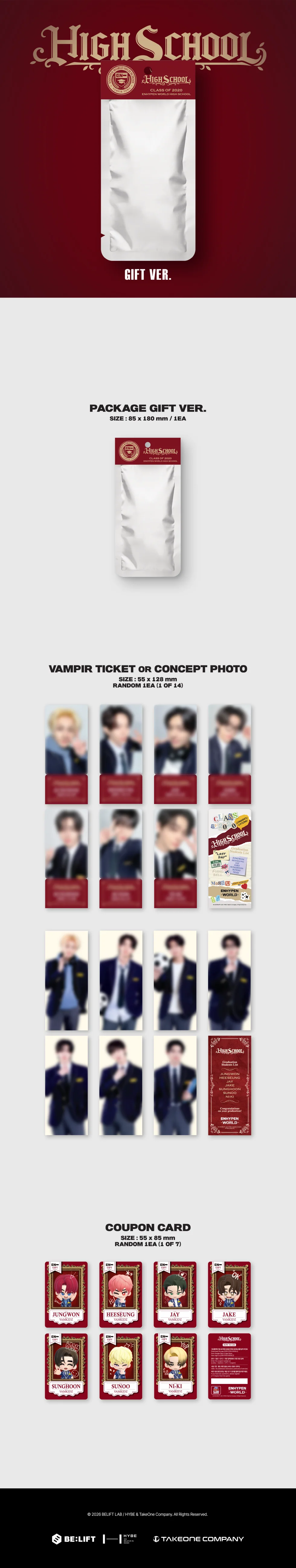 ENHYPEN - WORLD COUPON CARD COLLECTION (HIGH SCHOOL GIFT VER.) - Image 2