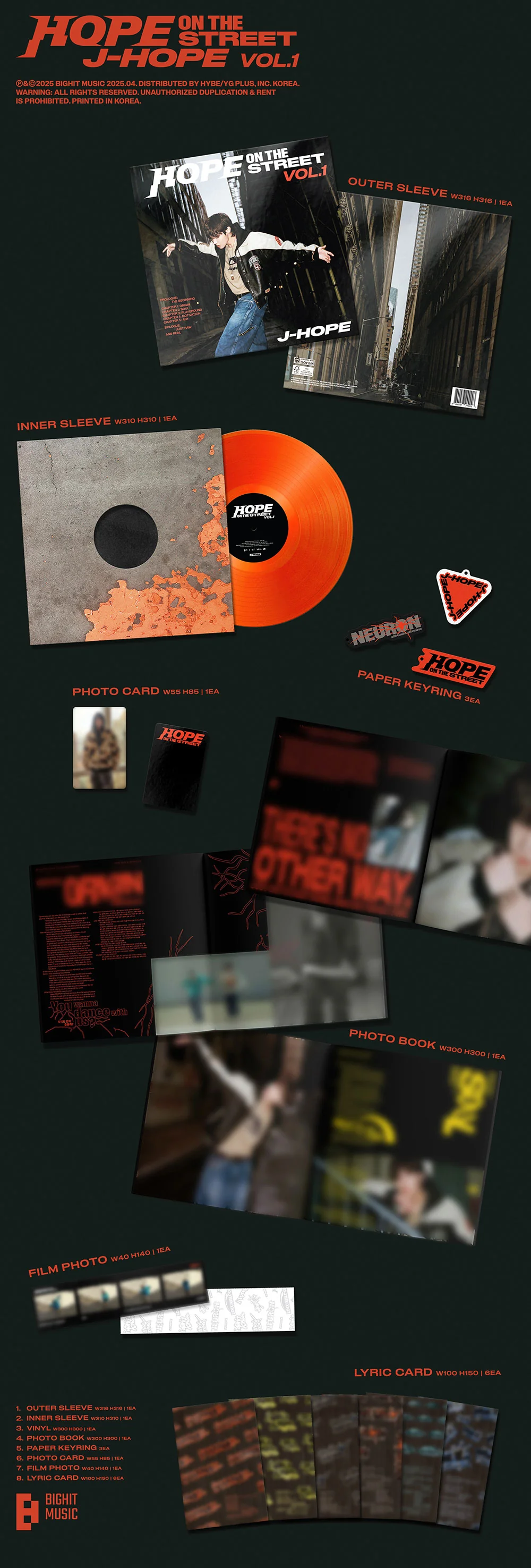 J-HOPE (BTS) - HOPE ON THE STREET (VINYL LP VER.) [VOL. 1] - Image 2