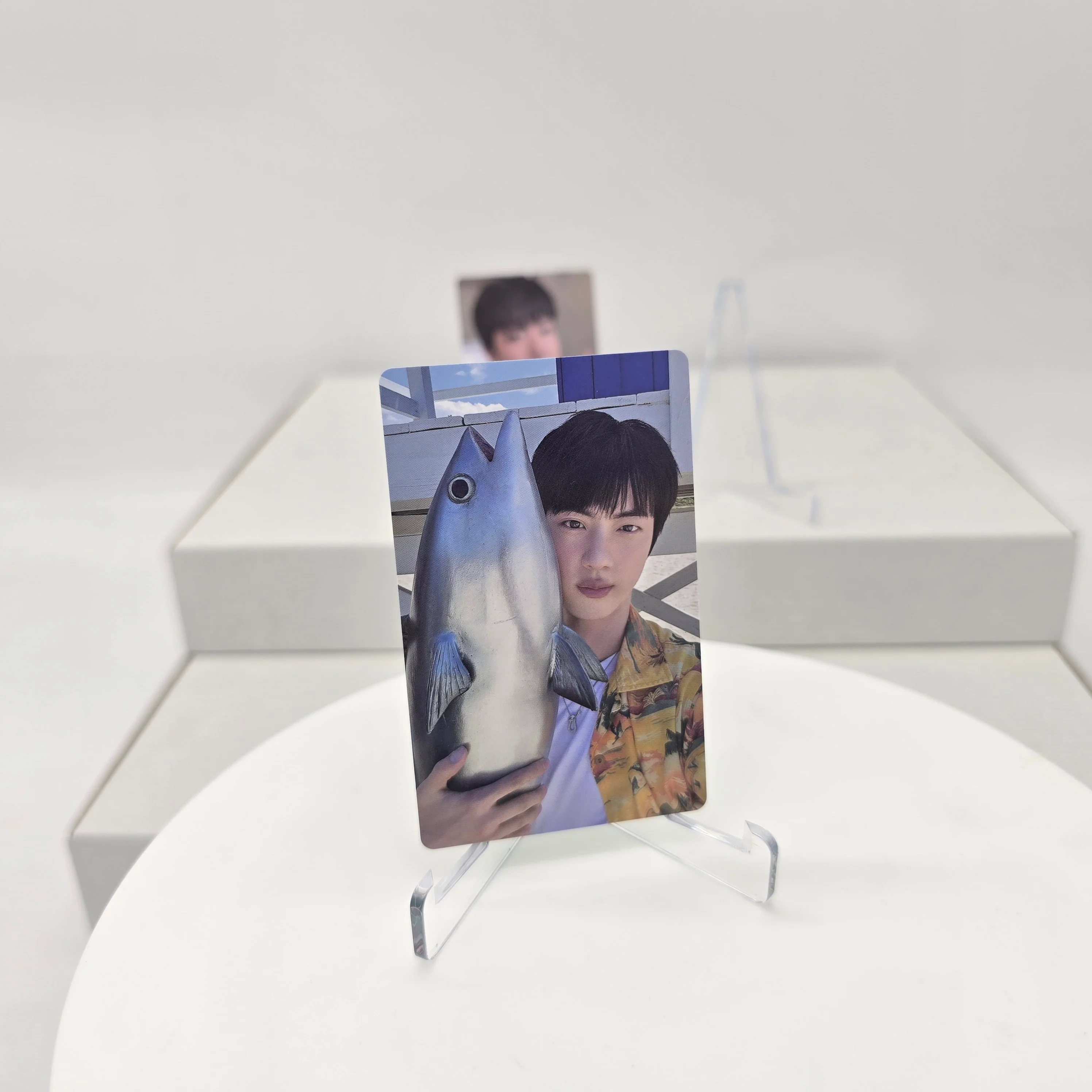 JIN (BTS) - HAPPY - WEVERSE POB PHOTOCARD (GREEN BACKSIDE) - Image 3