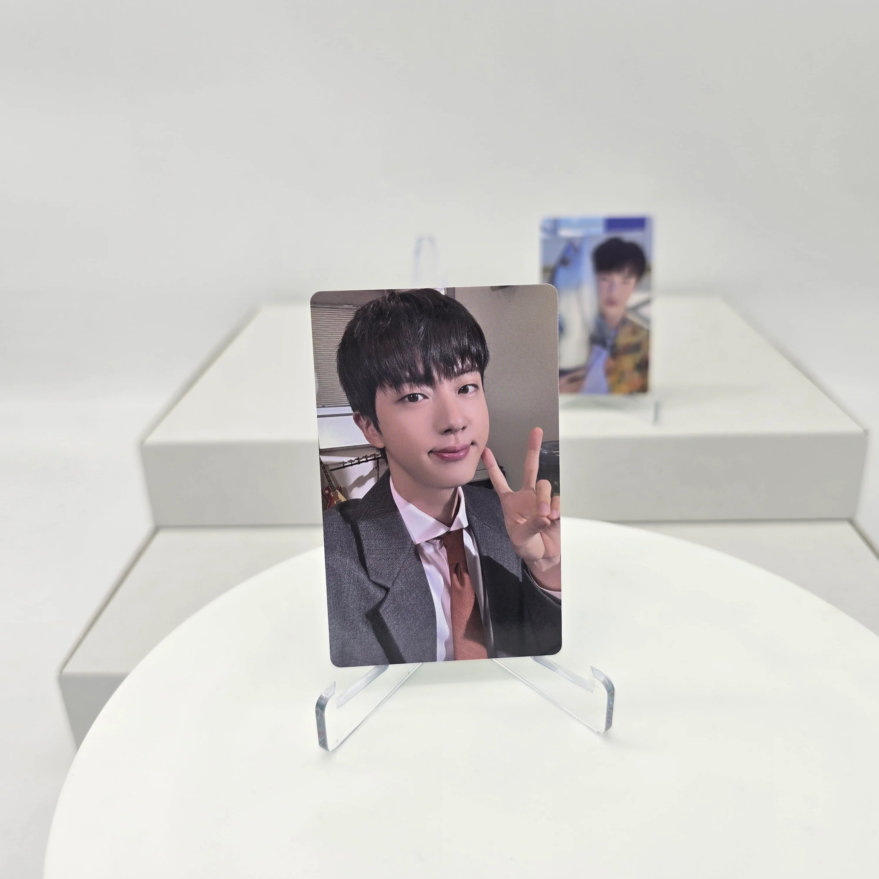 JIN (BTS) - HAPPY - WEVERSE POB PHOTOCARD (GREEN BACKSIDE) - Image 4