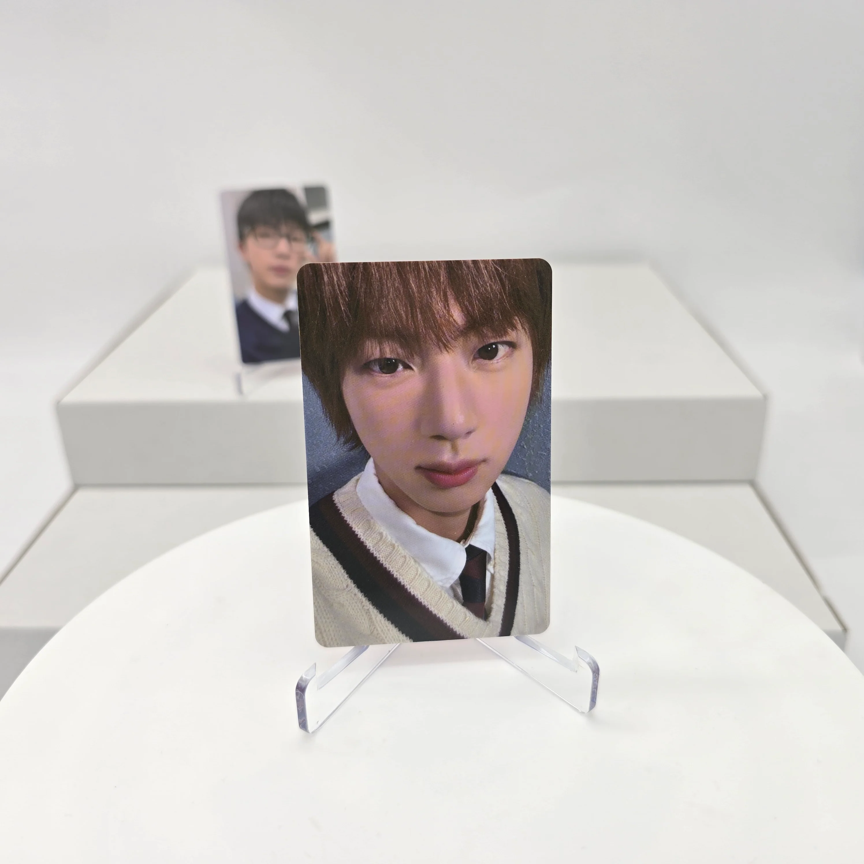 JIN (BTS) - HAPPY - WEVERSE POB PHOTOCARD (RED BACKSIDE) - Image 5