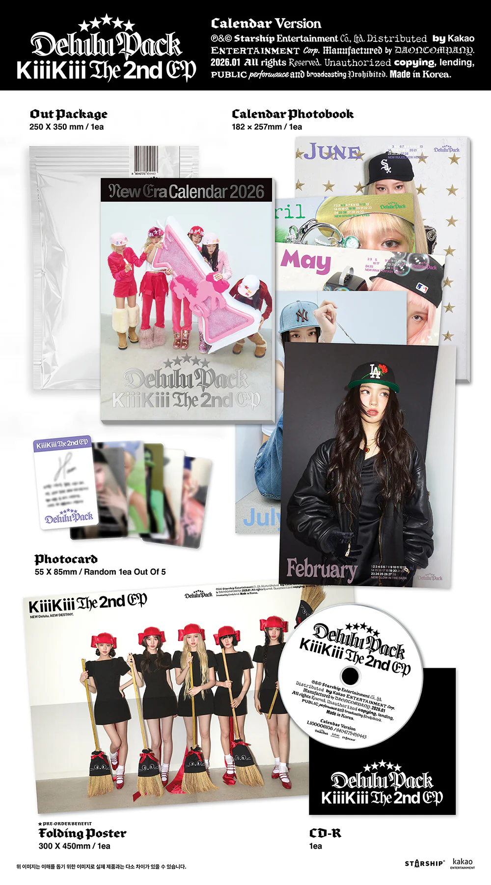 KIIIKIII - THE 2ND EP [DELULU PACK] CALENDAR. VERSION - Image 2