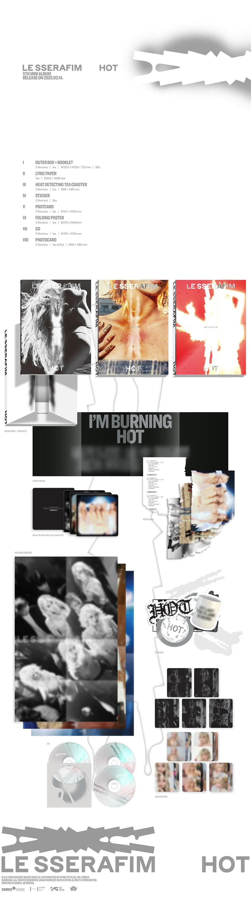 LE SSERAFIM - HOT (5TH MINI ALBUM) - Image 2