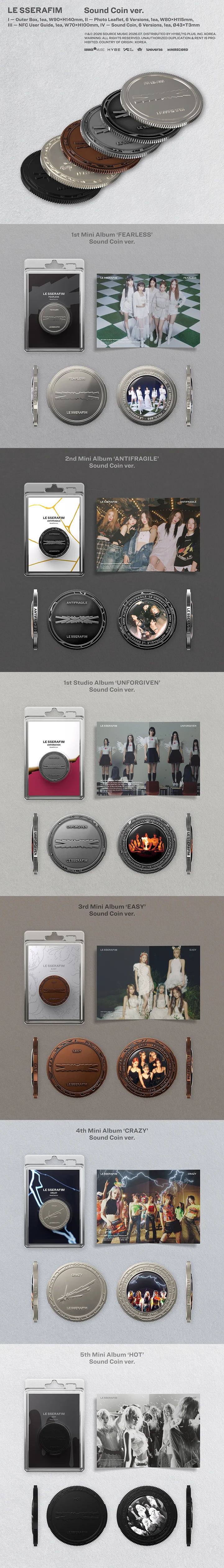 LE SSERAFIM - SOUND COIN ALBUM SET + Weverse Gift - Image 3