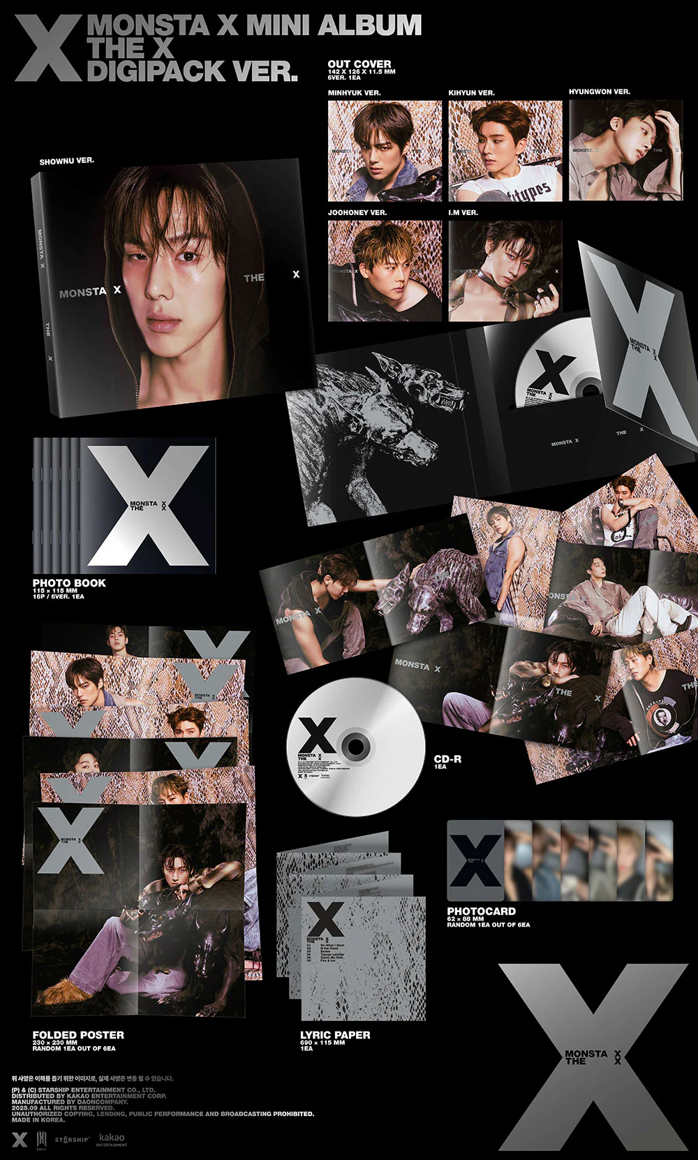 MONSTA X - THE X (DIGIPACK VER.) [13TH MINI ALBUM] - Image 2