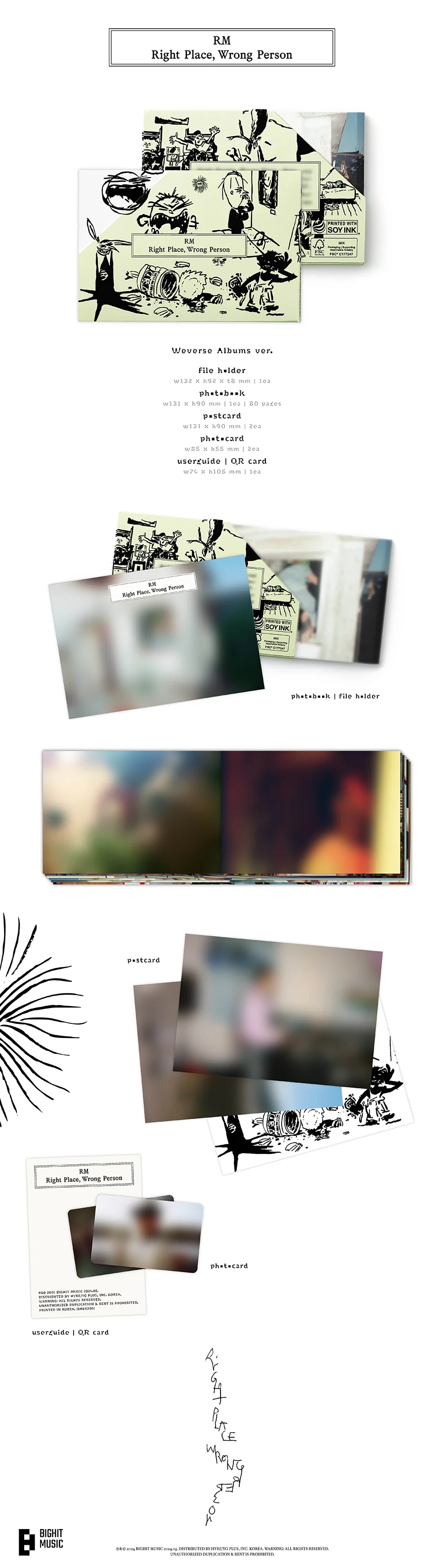 RM (BTS) - Right Place, Wrong Person (WEVERSE ALBUMS VER.) [VOL.2] - Image 2