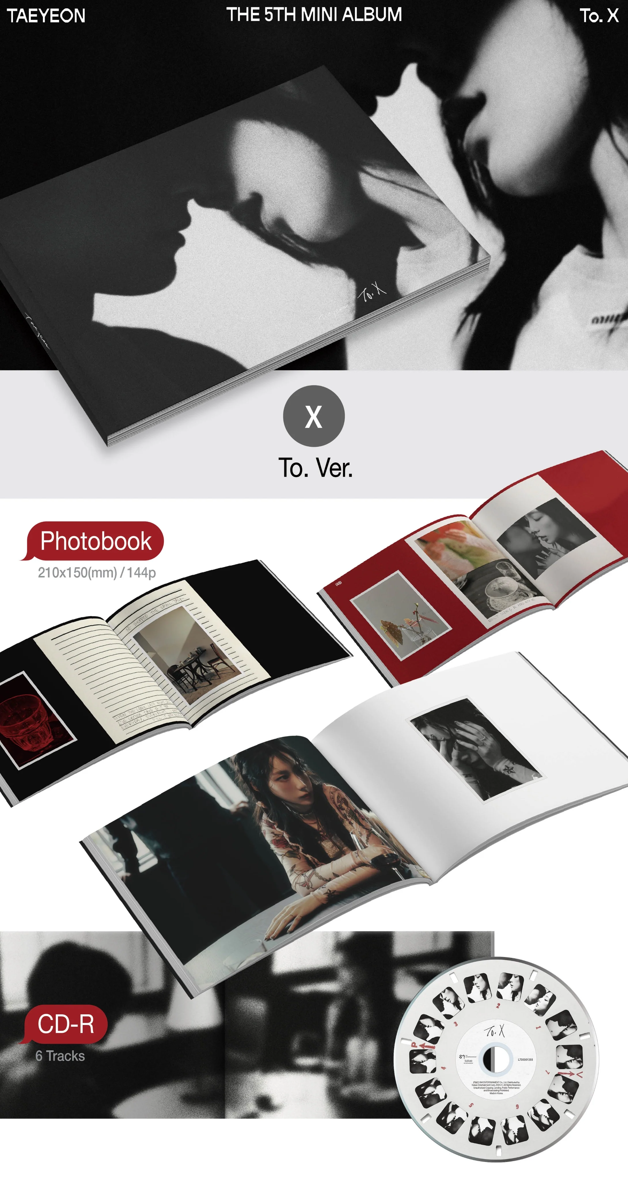 TAEYEON - TO. X (TO / X VER.) [5TH MINI ALBUM] - Image 2