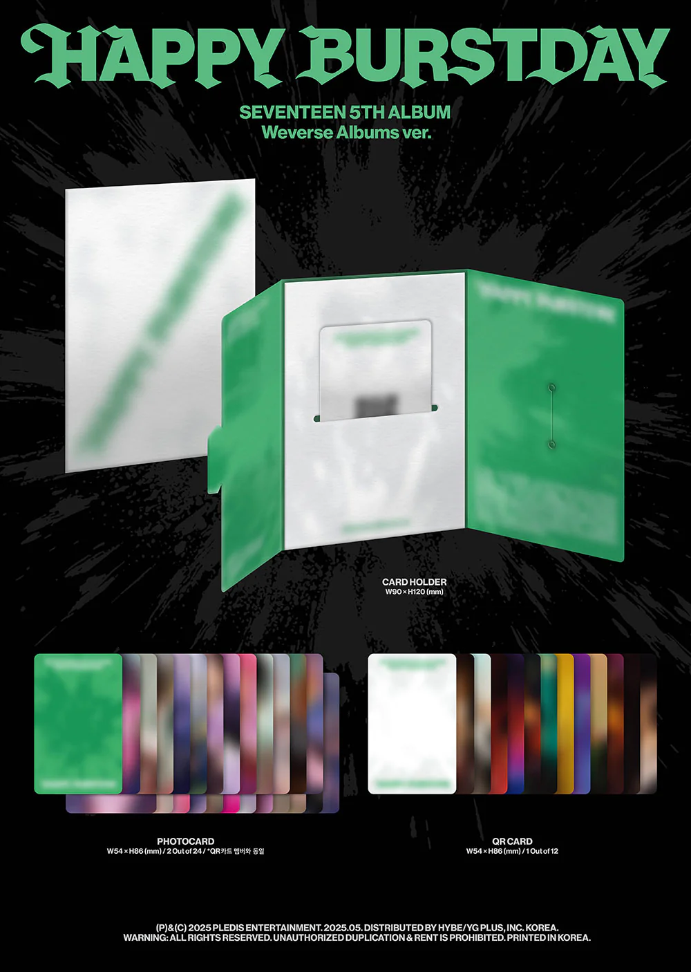 SEVENTEEN - HAPPY BURSTDAY (WEVERSE ALBUMS VER.) [5TH ALBUM] - Image 2