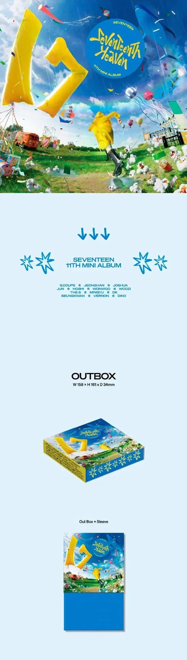 SEVENTEEN - SEVENTEENTH HEAVEN (CARAT VER.) [11TH MINI ALBUM] - Image 2