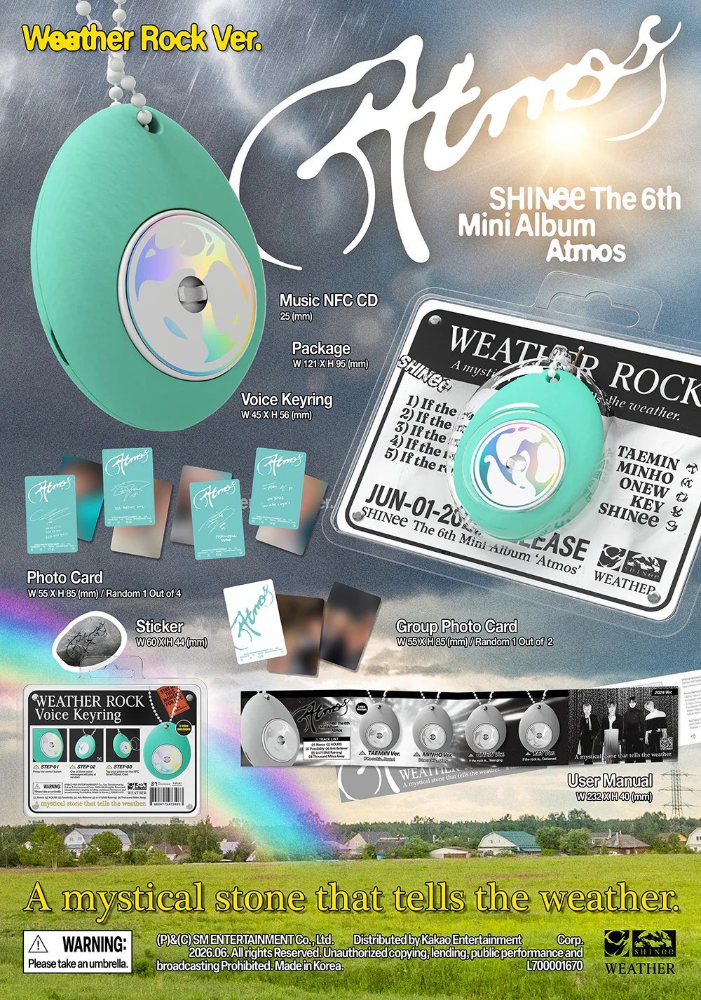 SHINEE - 6TH MINI ALBUM [ATMOS] (WEATHER ROCK VER.) - Image 2
