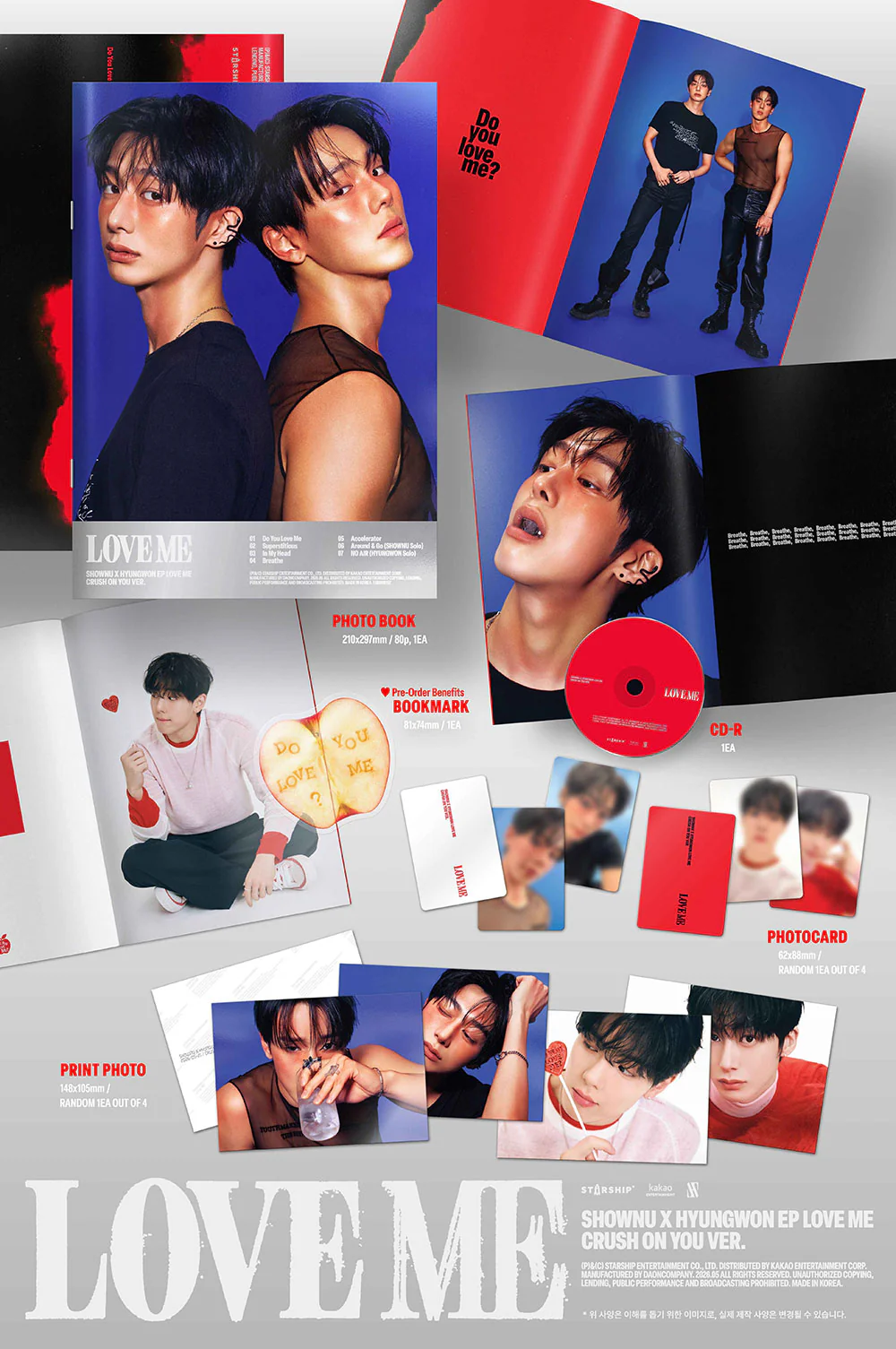 SHOWNU X HYUNGWON (MONSTA X) - EP [LOVE ME] (CRUSH ON YOU VER.) - Image 2