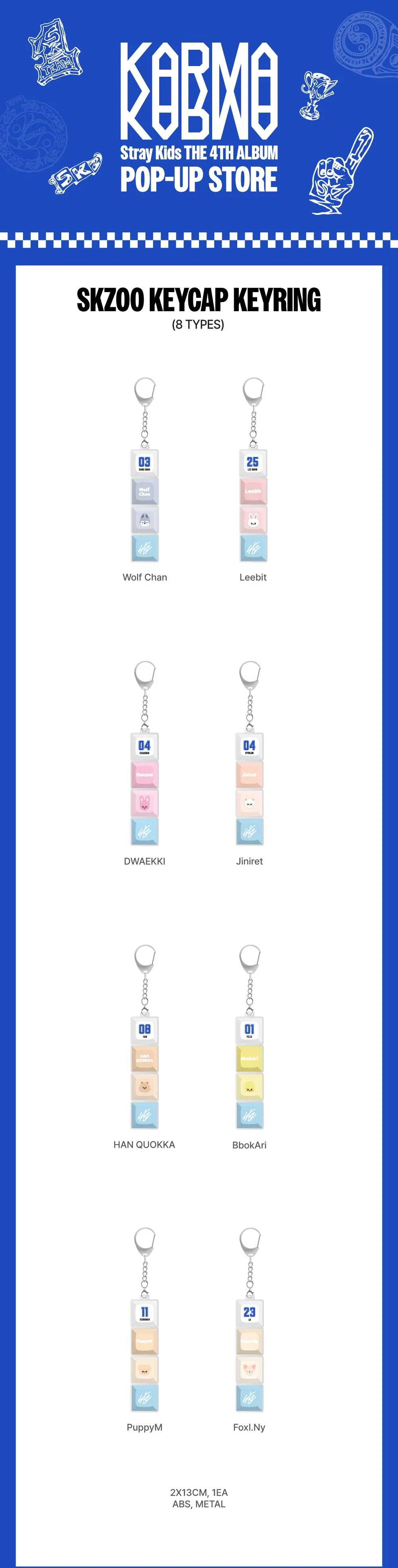 STRAY KIDS - KARMA POP-UP MD SKZOO KEYCAP KEYRING - Image 2