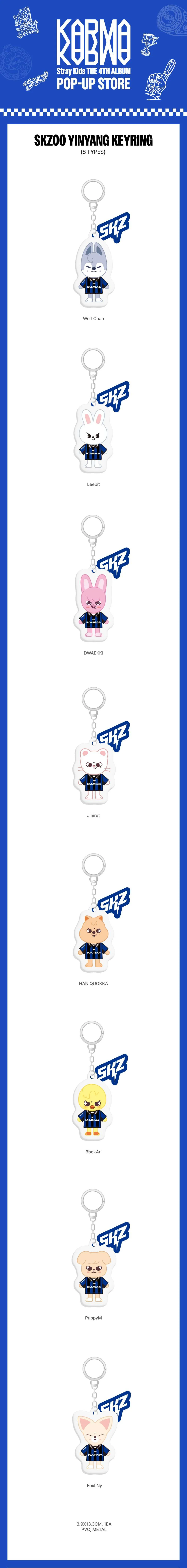 STRAY KIDS - KARMA POP-UP MD SKZOO YIN-YANG KEYRING - Image 2