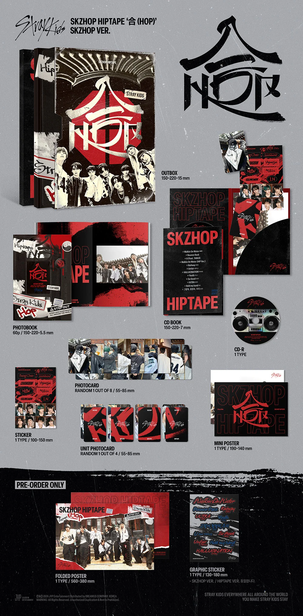 STRAY KIDS - SKZHOP HIPTAPE "合 (HOP)" (SKZHOP VER.) [STANDARD EDITION] - Image 2