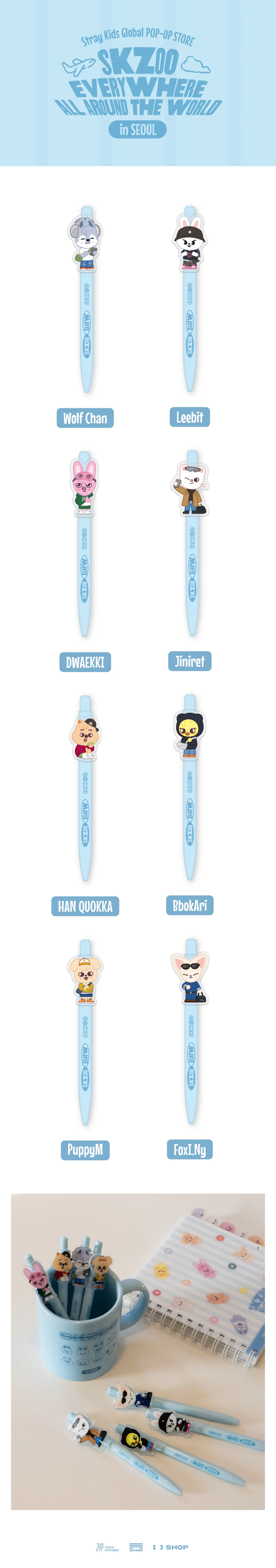 STRAY KIDS - SKZOO ACRYLIC GEL PEN  [SKZOO Everywhere All Around The World] - Image 2
