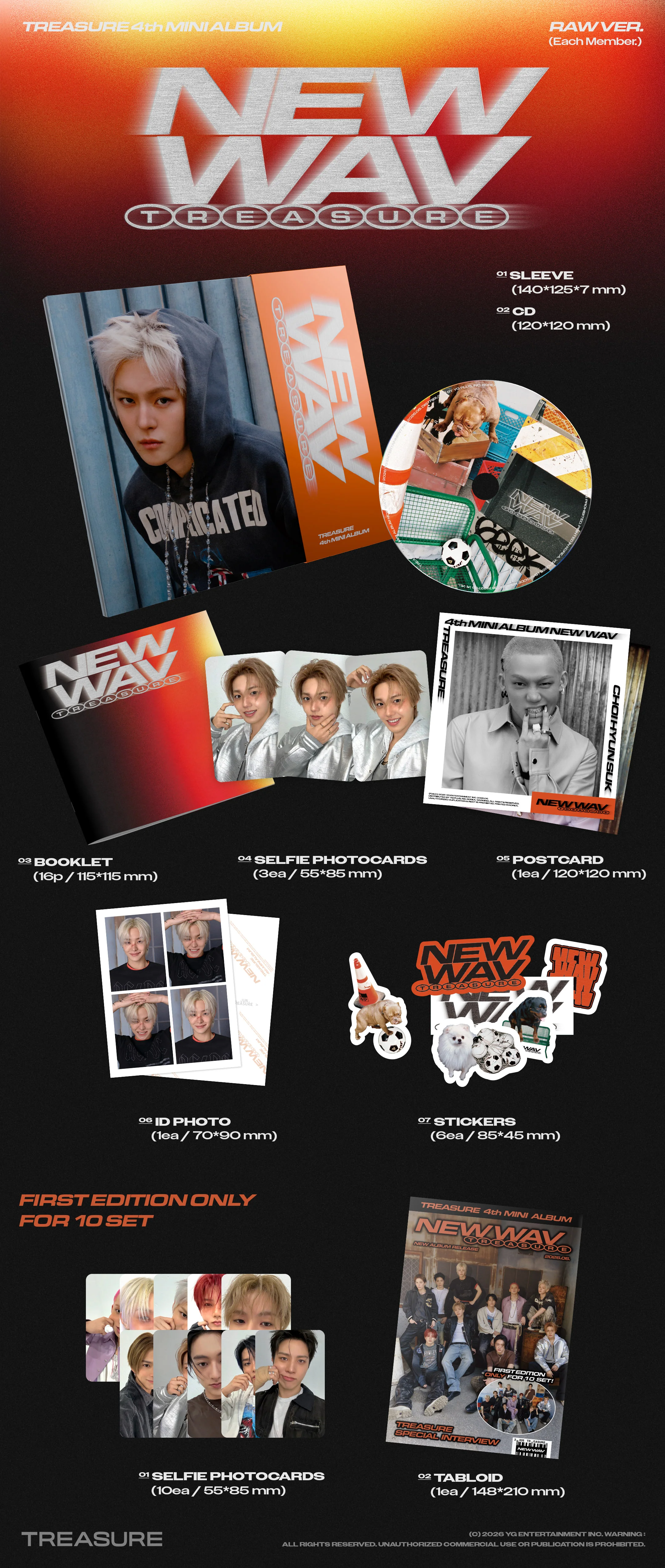 TREASURE - 4TH MINI ALBUM [NEW WAV] RAW VER. - Image 2