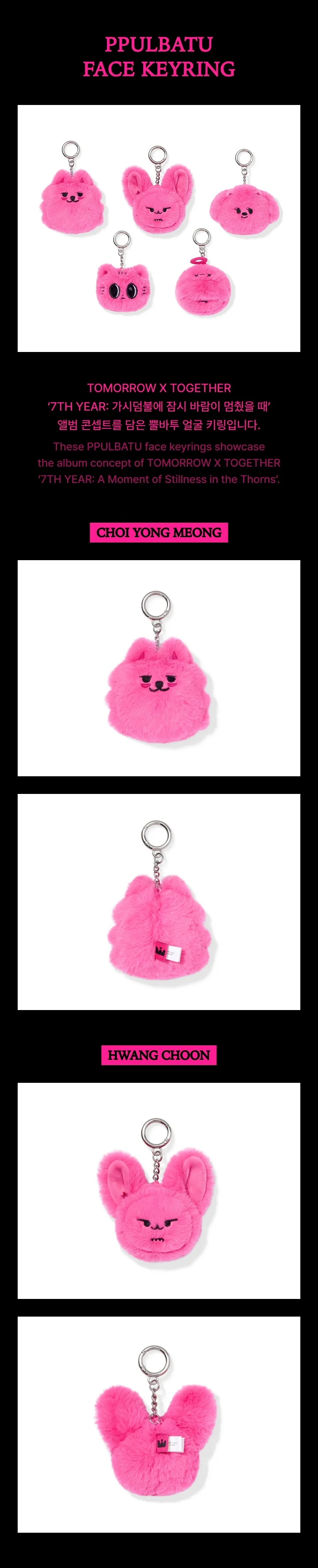 TXT - PPULBATU FACE KEYRING (7TH YEAR: WHEN THE WIND PAUSED AMONG THE THORNS MD) - Image 2