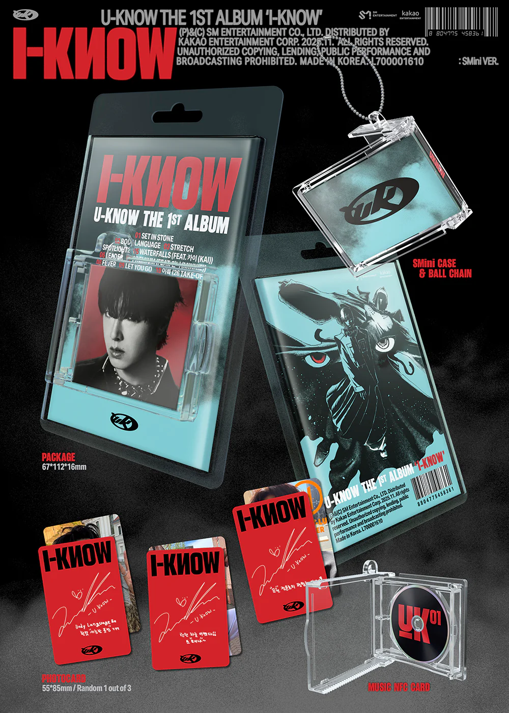U-KNOW YOONHO - 1ST FULL ALBUM [I-KNOW] (SMINI VER.) - Image 2
