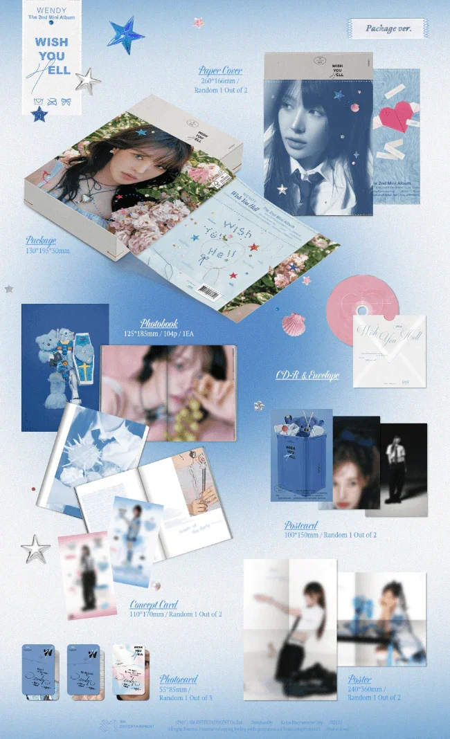 WENDY (RED VELVET) - WISH YOU HELL (PACKAGE VER.) [2ND MINI ALBUM] - Image 2