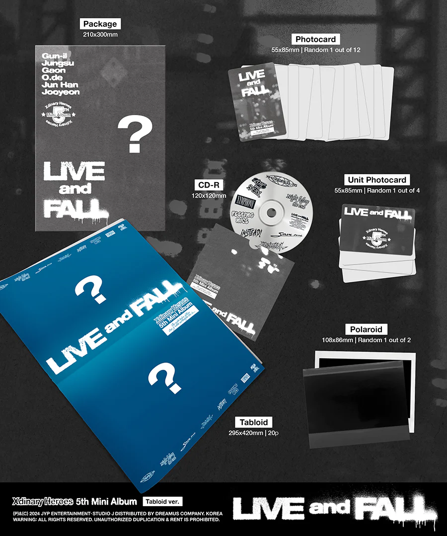 XDINARY HEROES - LIVE and FALL (TABLOID VER.) [5TH MINI ALBUM] - Image 2