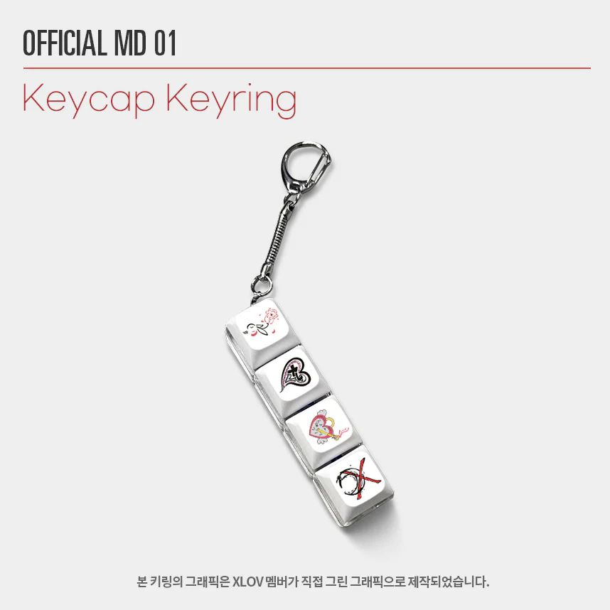 XLOV - 2ND FAN FANMEETING 'CLOXE 2U' Official MD [01. KEYCAP KEYRING] - Image 2