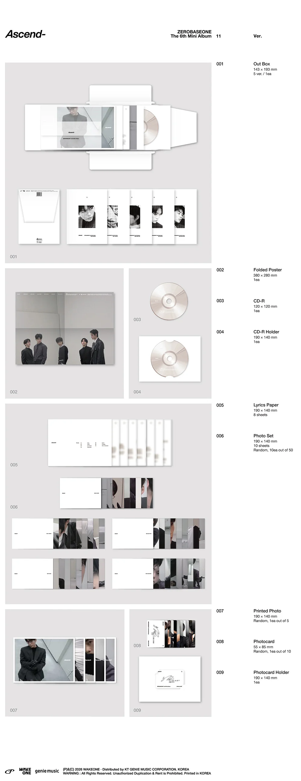 ZEROBASEONE - THE 6TH MINI ALBUM [ASCEND-] 11 VER. - Image 2